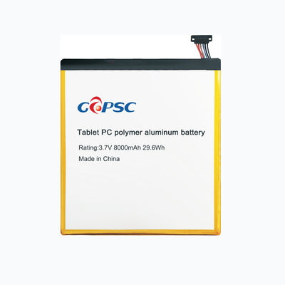 3.7V8000mAh टैबलेट पीसी पॉलिमर एल्यूमीनियम बैटरी